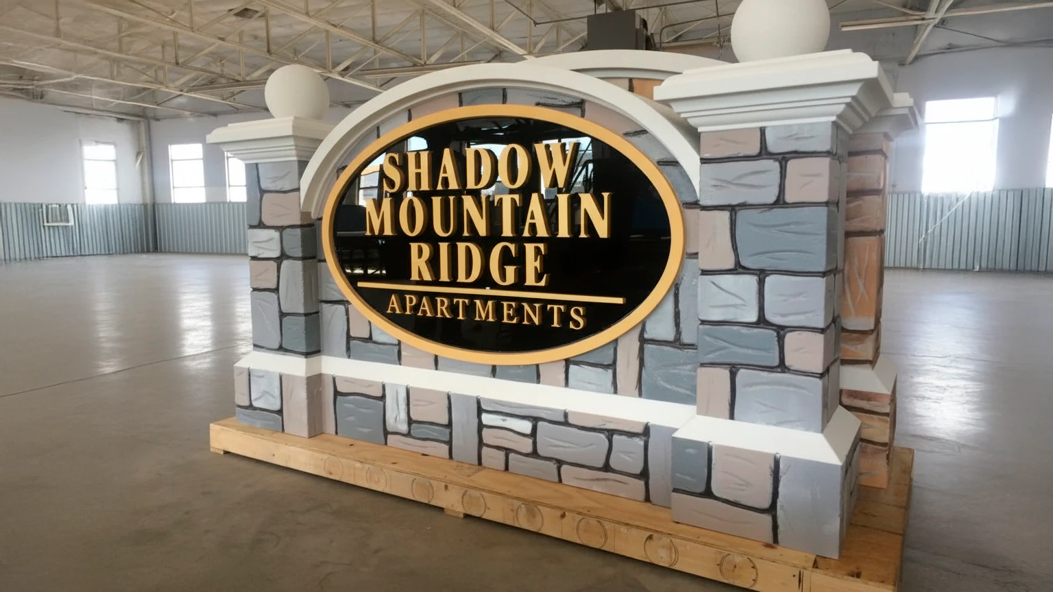 architectural foam monument sign