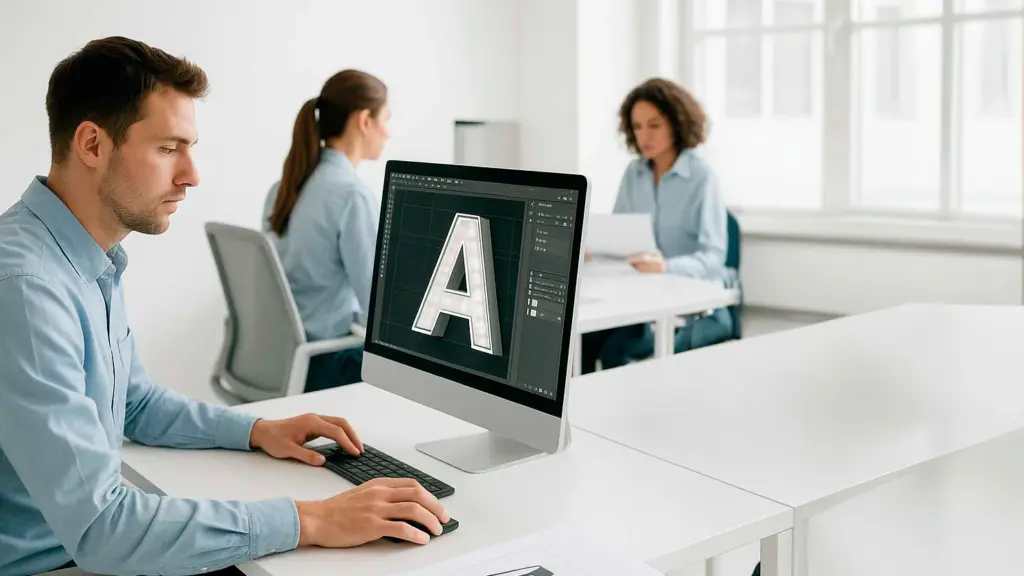 illuminated letter a