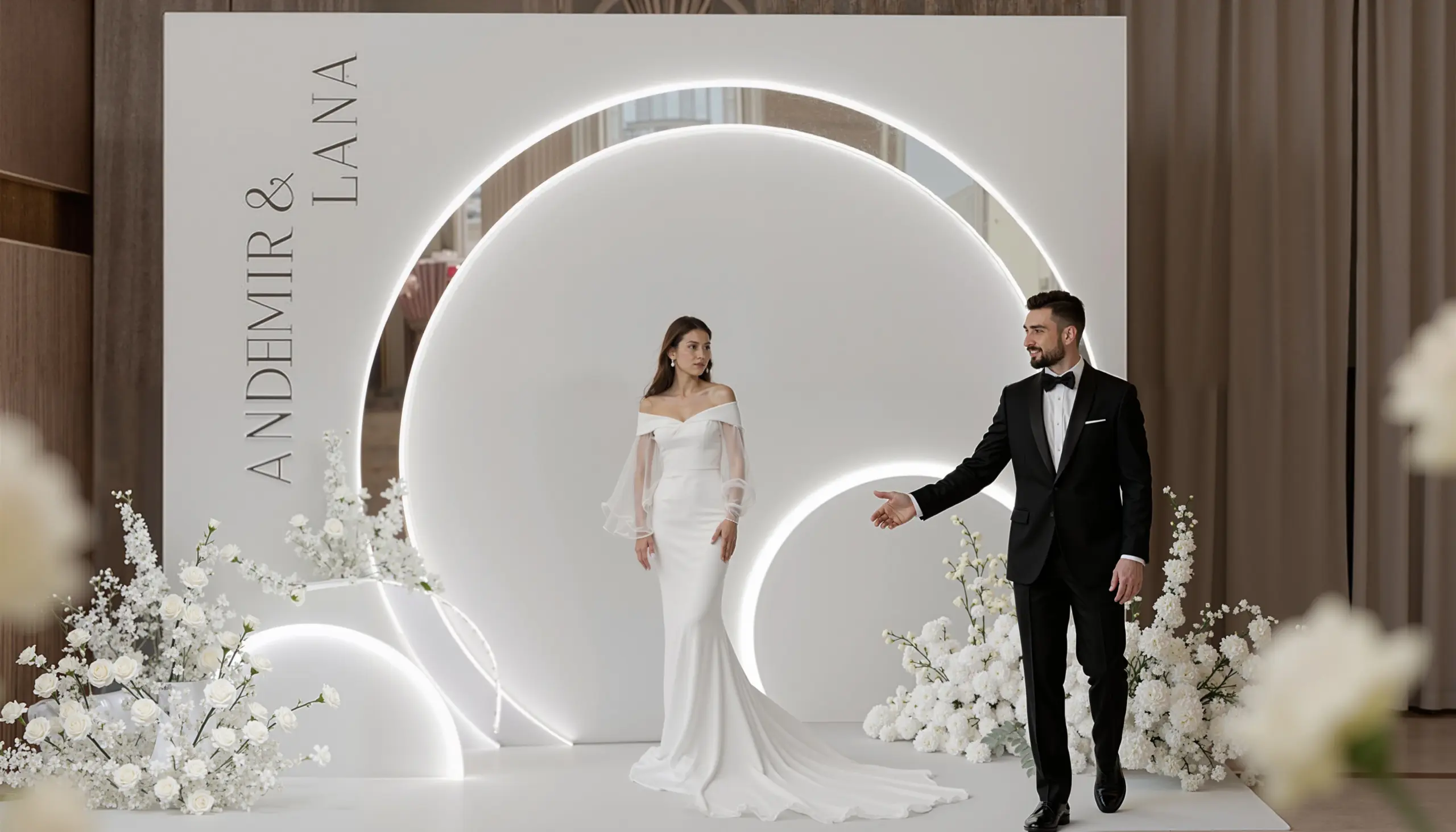 resin colonnade wedding arch