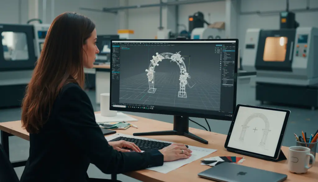 wedding arch columns